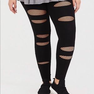 Torrid Premium Legging Slash Fishnet